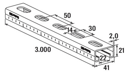 Vermaßte Strichzeichnung