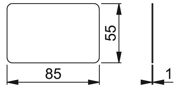 Bild Zutritts-/Schatten-Karte abgerundet, B 85mm - HOPPE-1