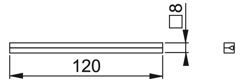 Bild Profilstift 8x120mm, TS 61-70,Eisen verzinkt - HOPPE-1