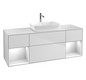 V&B Waschtisch-Unterschrank Wandbeleuchtung Finion 160cm, Abdeckplatte white matt, Regal Glossy white lacquer, White matt lacquer