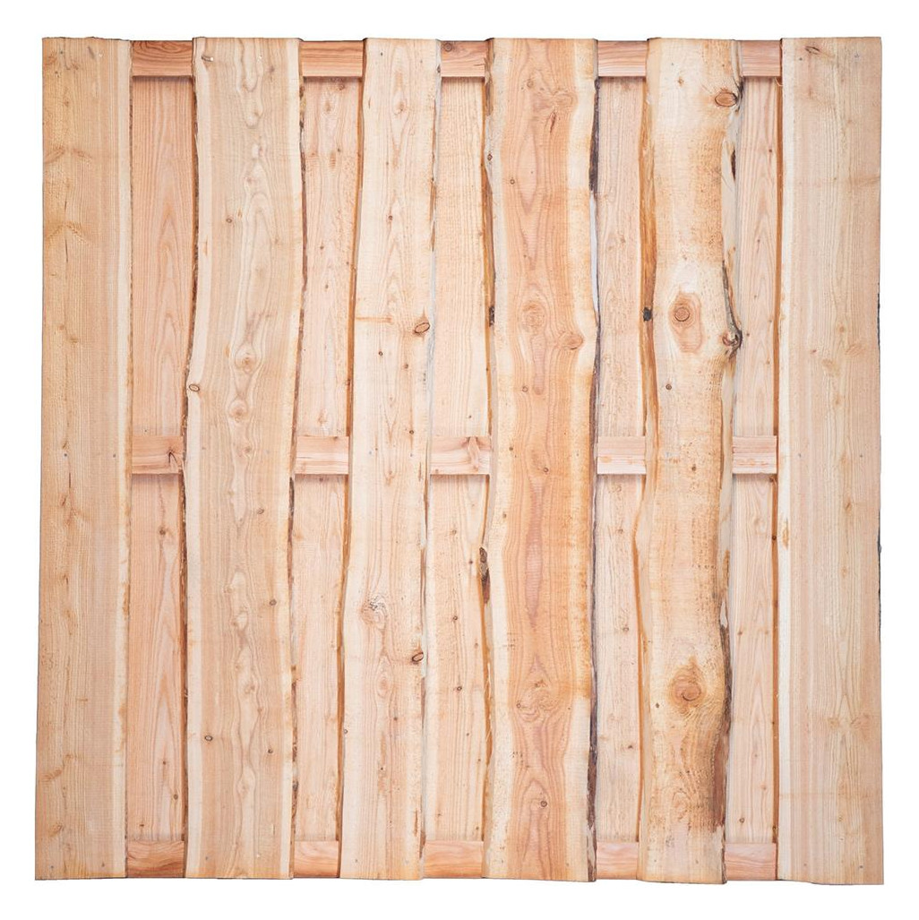 Bild LOLLAND-Serie Lärche, 180 x 180 cm, 3 Riegel, Bretter sägerau ca. 20mm mit Baumk - n.a.-0
