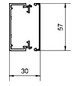 Leitungsführungskanal Kst 30x57x2000mm ver-ws LF-K unbeh 1500qmm RAL9016