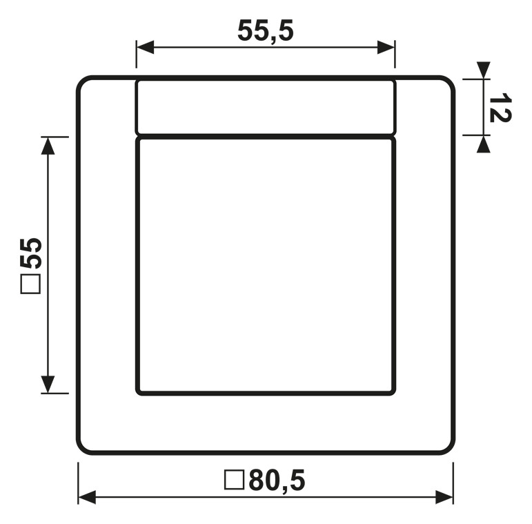Einbaurahmen 1f aws glz AS / AS 500 BSF Kst Textfeld/Beschriftungsfläche f.GEB-K Einbaurahmen 1f aws glz AS / AS 500 BSF Kst Textfeld/Beschriftungsfläche f.GEB-K
