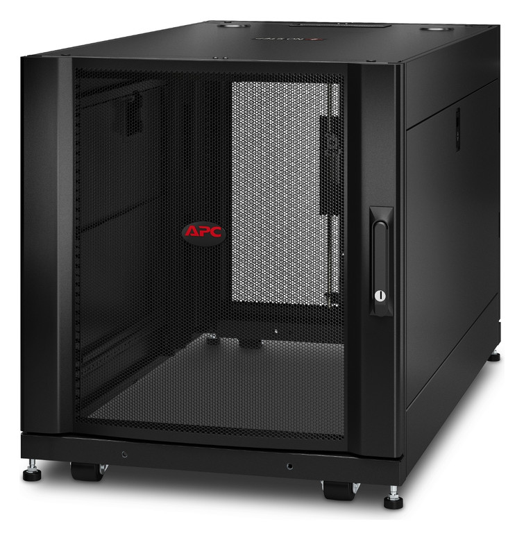 Netzwerkschrank 12HE B600xH658xT1070mm IP20 Mit rückseitiger Tür pulverbesch