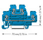 Reihenklemme 0,08-4qmm Serie 870 2Etagen 2kl bl 24A Hutschiene TH35