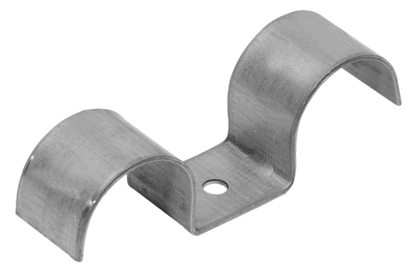 ASW Nagelschelle für Rohre 27-28 mm, Stahl verzinkt, doppelt