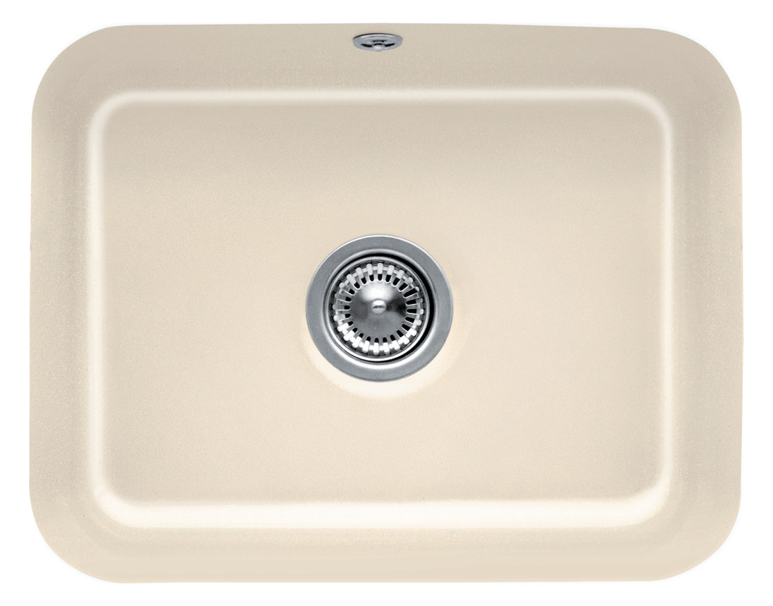 V&B Unterbauspüle Cisterna 60C mit Ablaufgarnitur, Handbetätigung, fossil CeramicPlus