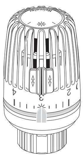 Heimeier Thermostat-Kopf VK Standard, mit Klemmverschluss, weiß