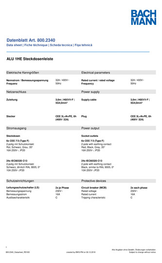 Bachmann ALU 1HE 24xC13         800.2340 