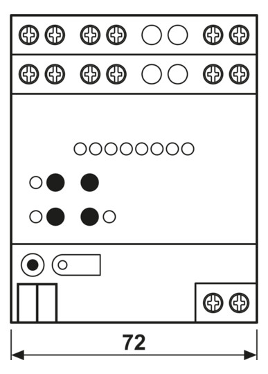 Jalousieaktor KNX REG 4f 6A Handbedien Vor Ort-/Handbedienung