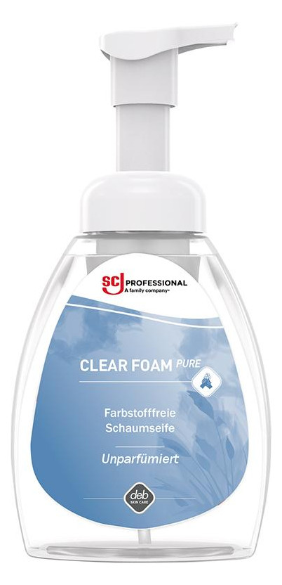 Bild CLEAR FOAM PURE Hand-Schaumseife, mild 250 ml Pumpflasche Duft- und farbstofffre - Stoko-0