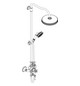 hansgrohe Showerpipe Axor Montreux mit Thermostat, Kopfbrause, 240mm, 1jet, polished black chrome
