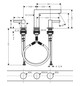 hansgrohe 3-Loch-Waschtisch-Armatur 110 Finoris mit Push-Open-Ablaufgarnitur, mattschwarz