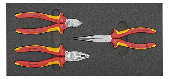 Werkzeugmodul 1/3 - 3-teilig, Knipex-VDE-Zangen-Satz