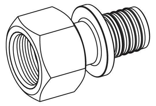 TECE Übergangsmuffe TECEflex 16 mm x Rp 1/2, Siliziumbronze