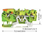 Schutzleiter-Reihenklemme 0,25-4qmm gn/ge 1Etage Hutschiene TH35