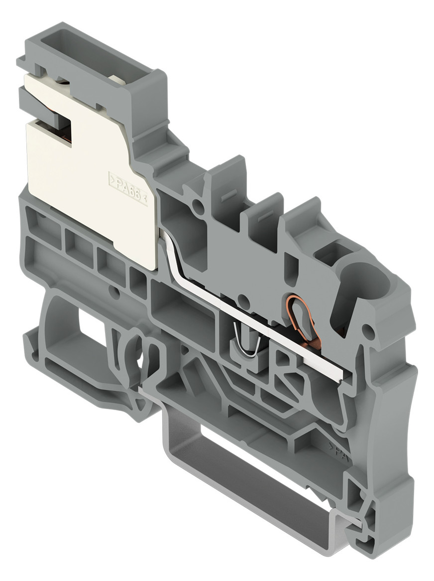 Trennreihenklemme gr Serie 2002 32A 0,25-4qmm Mit integrierter Prüfbuchse