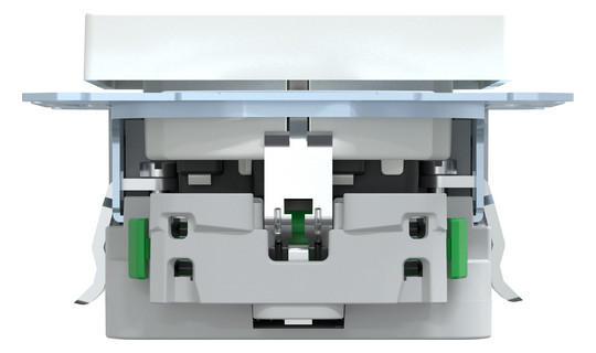 Steckdose 1f akws glz 1USB-A 1USB-C UP m.BS aktivweiß IP20