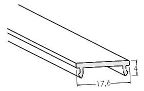 Abblendung sw Kst 100x17,6x4mm Abblendung sw Kst 100x17,6x4mm