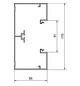 Geräteeinbaukanal Alu 170x85mm ver-ws RAL9016 GEB-K besch 12820qmm 2000mm