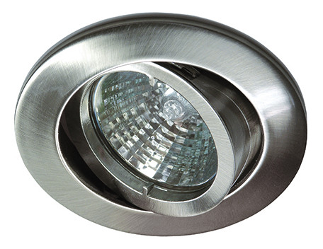 Einbaustrahler 50W Konv eisen gbürst Alu IP20 gebürstet Ø/EB68mm