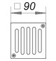 Dallmer Rost ES 90 ES 90, 90 x 90 mm, Edelstahl, massiv 50mm, mit Schrauben