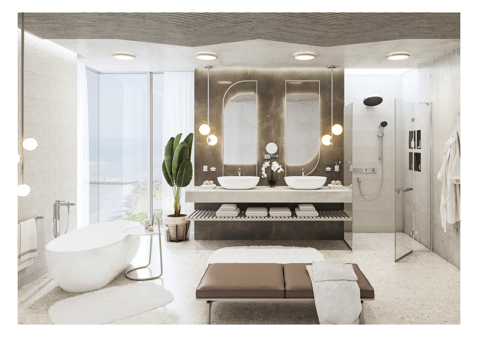 hansgrohe Zahnbecher AddStoris mit Glas, Wandmontage, Metall, chrom