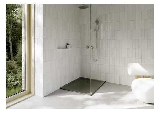 Duschwanne BetteUltra 1660 100x90x2,5cm, Glasur, smoke