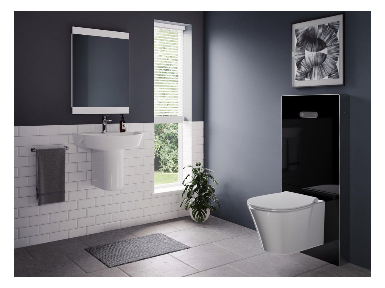 Ideal-Standard Waschtisch Connect Air 50x45x16cm, mit Hahnloch und Überlauf, weiß