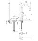 Ideal-Standard Küchen-2-Loch-Armatur Gusto quadratischer, hoher Auslauf, Ausladung 204mm, chrom