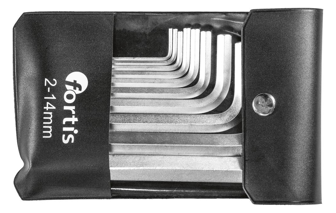 Bild Winkelschraubendreher- Satz in Tasche 10 -teilig 2-14mm FORTIS-0