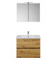 Burgbad Waschtisch-Kombination Rocio mit Spiegelschrank, 80,5 x 200 x 46,5 cm, Eiche Dekor Urban