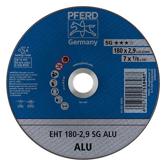 PFERD-Trennscheiben SG ALU - 178x2,9mm, gerade