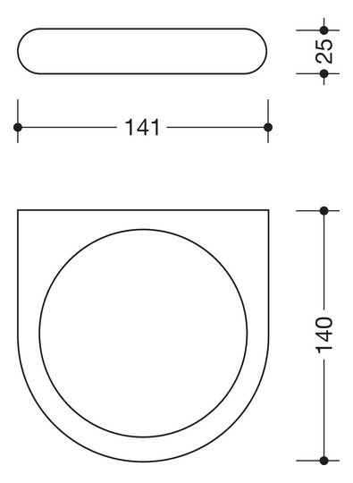HEWI Halter 477 141mm, felsgrau