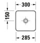 Duravit Aufsatzwaschtisch DuroCast Plus Sivida 30x30cm, Innenfarbe Blassgrün Matt, Aussenfarbe weiß seidenmatt