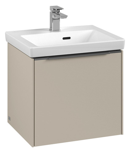 V&B Waschtisch-Unterschrank Subway 3.0 47,3x42,9x40,8cm, ohne LED/Griff Aluminium glänzend, cashmere grey