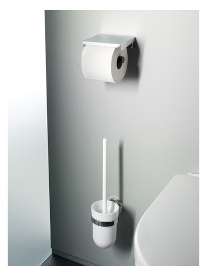 EMCO Papierhalter Polo chrom, mit eckigem Deckel und Rolle