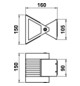 LED-Spot 16W 3000K 1600lm sw Konv IP44 160x150x150mm