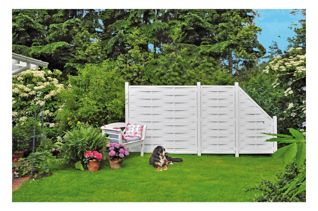 Bild LIGHTLINE KS-LAMELLENZAUN 90 x 180/90 cm, Füllung / Rahmen WEISS - n.a.-1