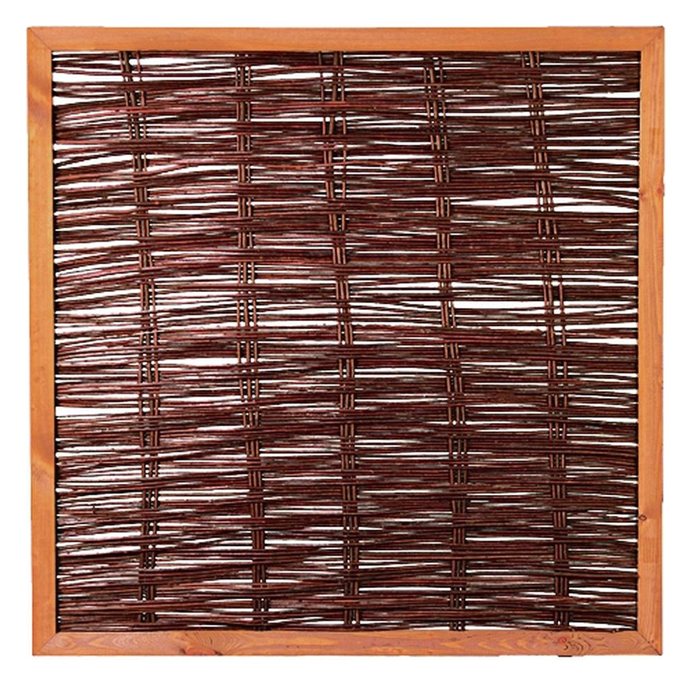 Bild FAKO Weidengeflechtzaun 120 x 120 cm, mi t umlauf. Rahmen - n.a.-0