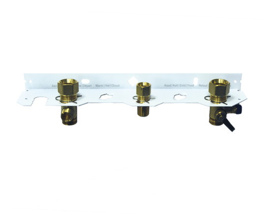 MHG Anschlussschiene ecoGAS für 11, 18, 24 und 30, mit Gasfitting DN 15