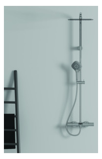 Ideal-Standard Duschsystem Ceratherm T100 Flex mit Brausethermostat, Handbrause, chrom