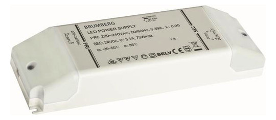 LED-Trafo 20-75W 24V IP20 Kstgeh stat 185x60x31mm