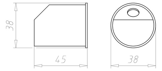 Verbindungsdose HW luftd Ø35x45mm Kst IP3X rnd