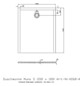 Hoesch Mineralguss-Duschwanne Muna S 120 x 100 x 3 cm, weiß, ohne Antirutsch