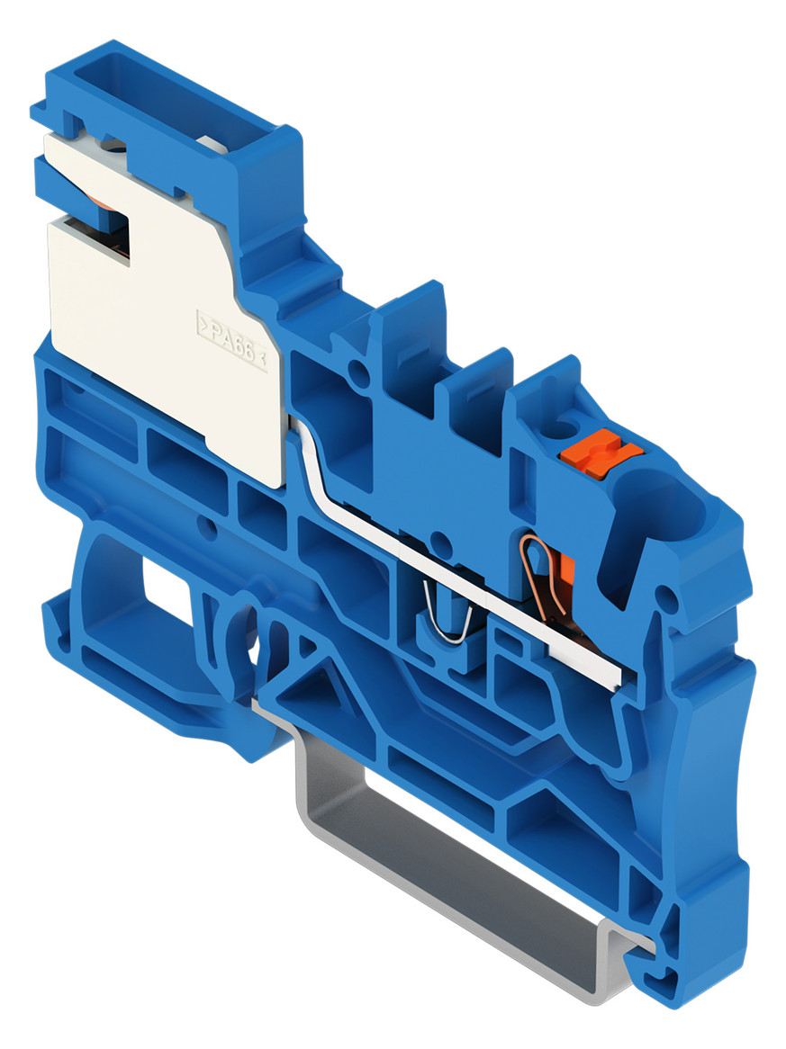 N-Trennklemme 0,25-4qmm 32A 3x10mm bl Anschlussplatte erforderlich Federzugans
