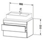 Duravit Waschtisch-Unterschrank DuraStyle 80 x 54,8 cm, taupe, für Konsole, 2 Schubkästen