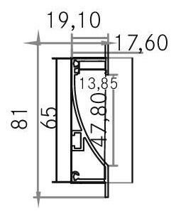 Profil n.Konf alu IP00 100x19,1x81mm nur Konfektionierung Ersatzteil Zubehör