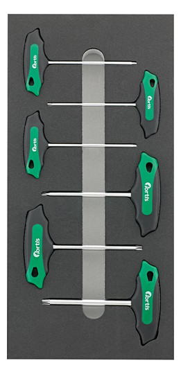 fortis-Werkzeugmodul 1/3 - 6-teilig, T-Griff Torx