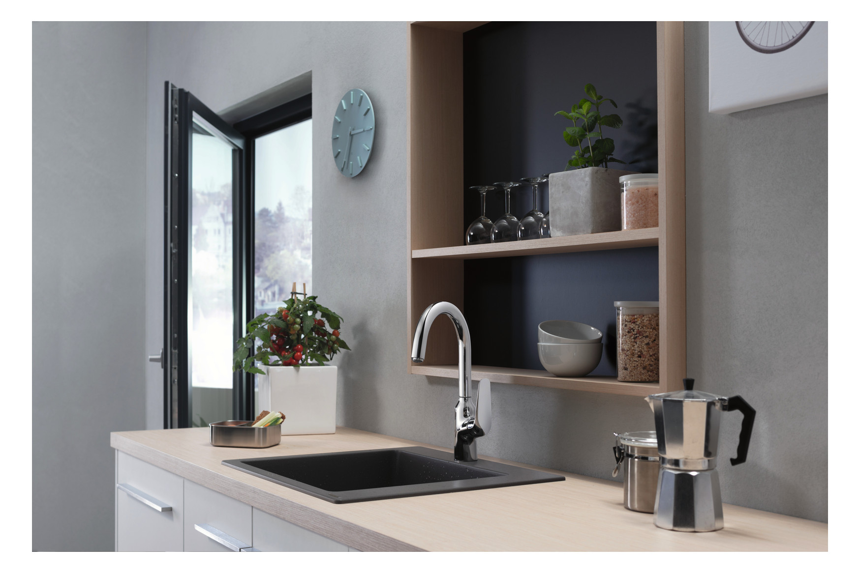 hansgrohe Spültisch-Einhebelmischer 220 Focus M42 1jet, chrom